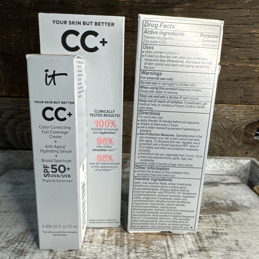 IT Cosmetics CC Cream Light Medium 12ml‎ - Set of 2 | MSRP = $38 - Picture 6 of 8